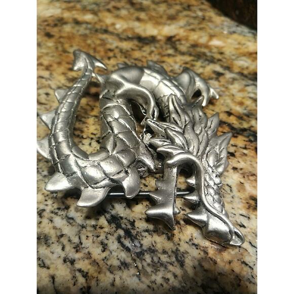 Dragon Belt Buckle 3D Rare Mystical 2004 Mobtown | eBay VTG Large 3D Pewter Sculpted Dragon Belt Buckle, Mystical Dragon Fierce Cobra